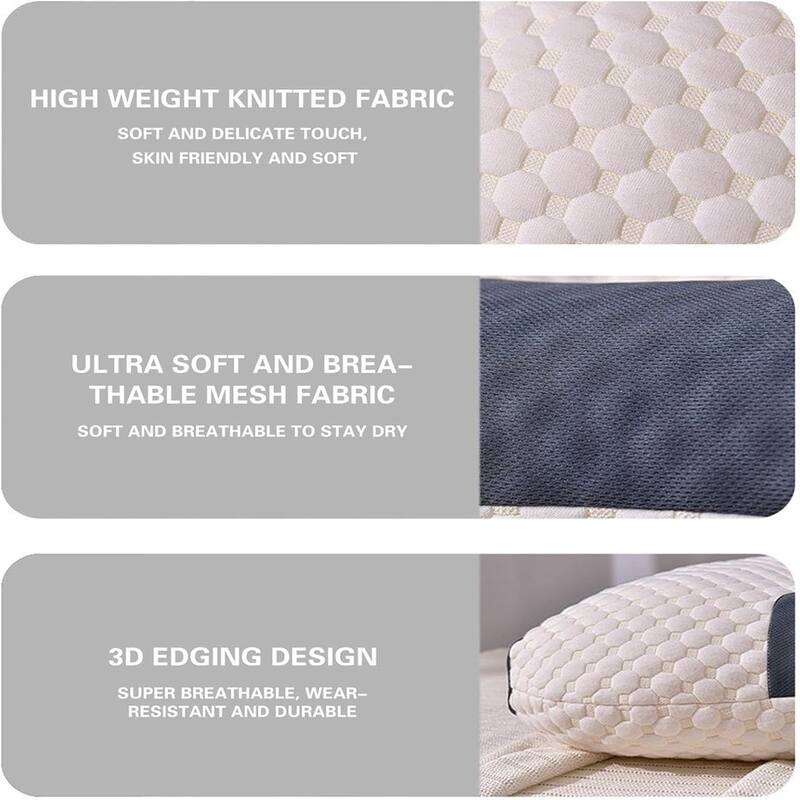 Ergonomic Pillow Contour Pillow Orthopedic Neck Traction Pillow for Shoulder Neck Pain Relief Side Sleeper - N/A