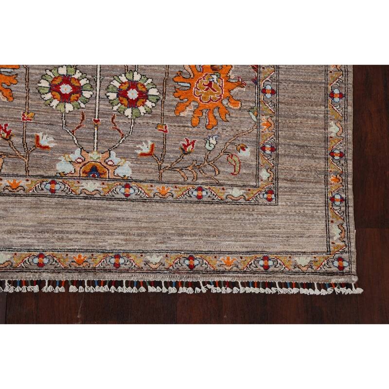 Vegetable Dye Oriental Ziegler Area Rug Wool Hand-knotted Foyer Carpet - 5'0" x 6'8"
