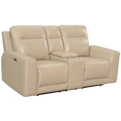 Deurne 76" Upholstered Power Reclining Loveseat, Taupe