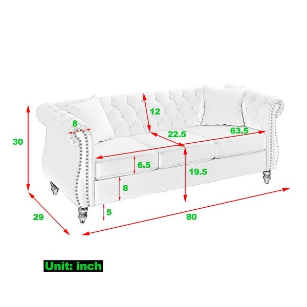2-pcs Combination sofa Set, 3-seater Beige Velvet Sofa Solid 2-pcs Combination sofa Set, 3-seater Beige Velvet Sofa Solid