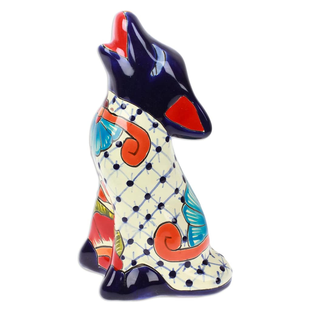 Novica Handmade Classic Howls Ceramic Sculpture