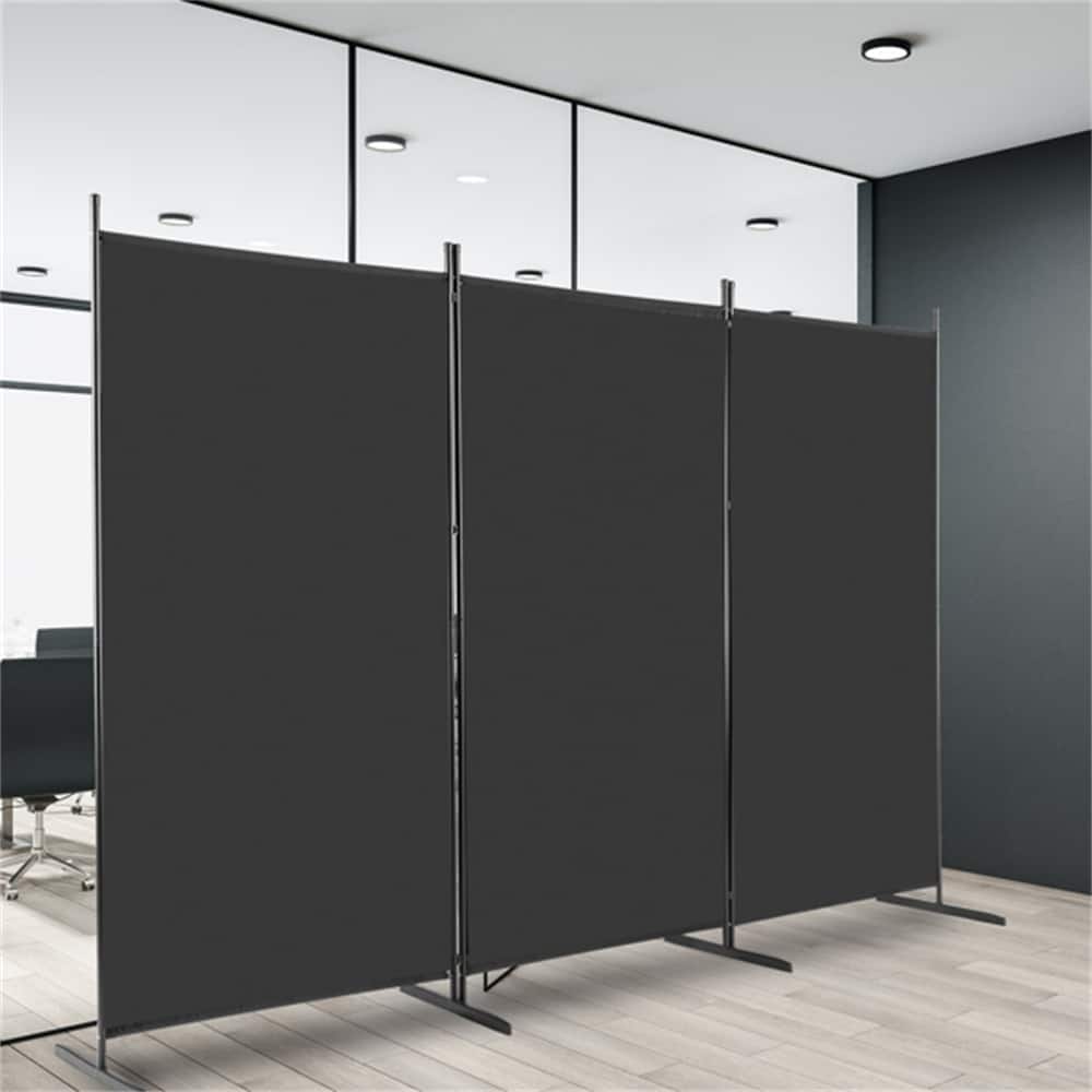 Trifold Plastic Foot Carbon Steel Frame Foldable Screen