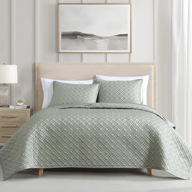 Rivebrook Home Noble Tencel Collection - Sage - King - 3 Piece