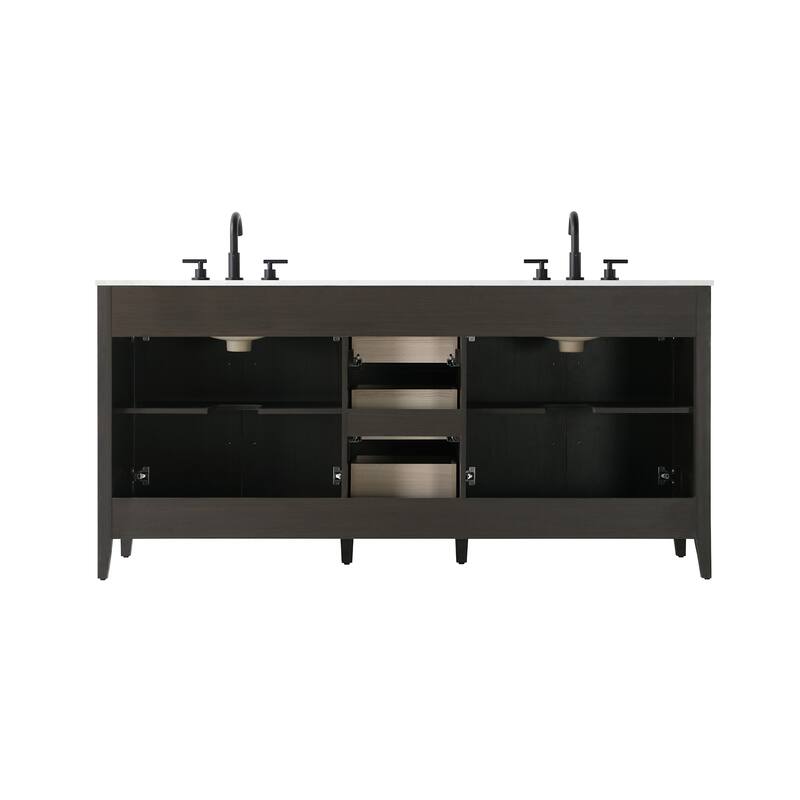 Elegant Lighting VF29372D Millie 72" Free Standing Double Basin Vanity