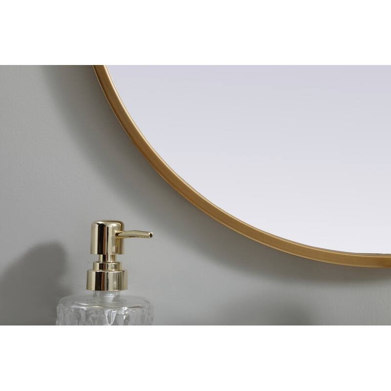 Indigo Home Metal Frame Oval Mirror 20x30 Inch