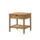 preview thumbnail 2 of 3, Roundhill Furniture Vichy Single-Drawer Nightstand with Shelf, Light Walnut