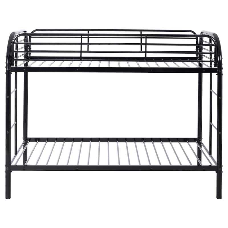 Metal Bunk Bed Twin Over Twin, Heavy Duty Bunk Beds with 2 Ladders and Full-Length Guardrai, No Box Spring Needed