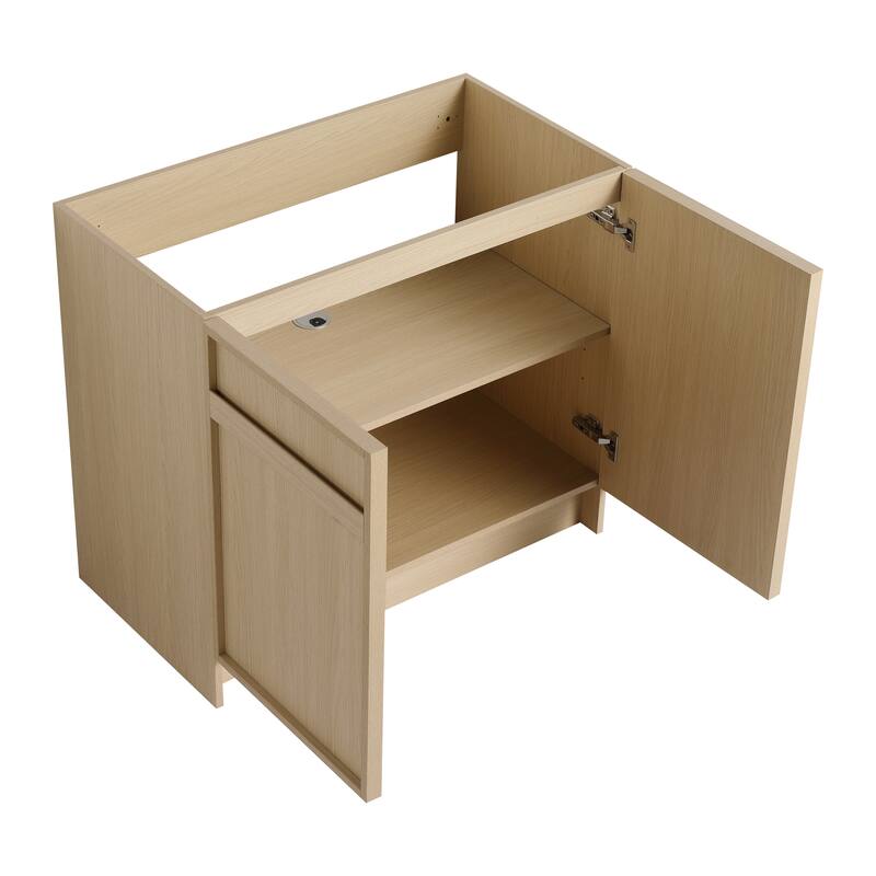 Malwee 30"/36"/48"/60" Bathroom Vanity with Sink, FreeStanding Vanity with Soft Close Doors and adjustable shelf