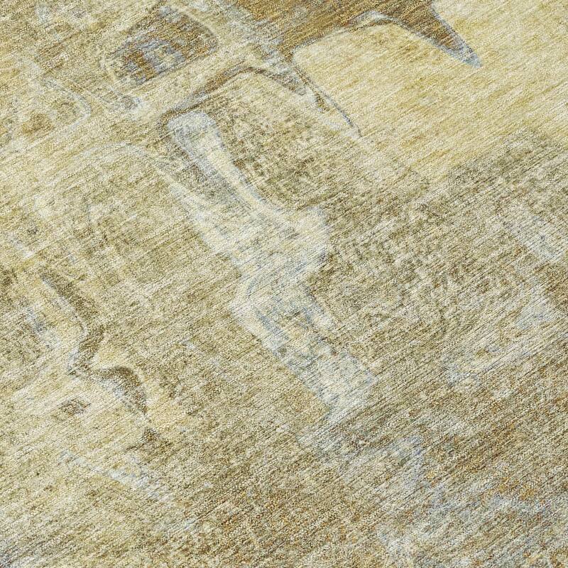 Machine Washable Indoor/ Outdoor Abstract Modern Chantille Rug