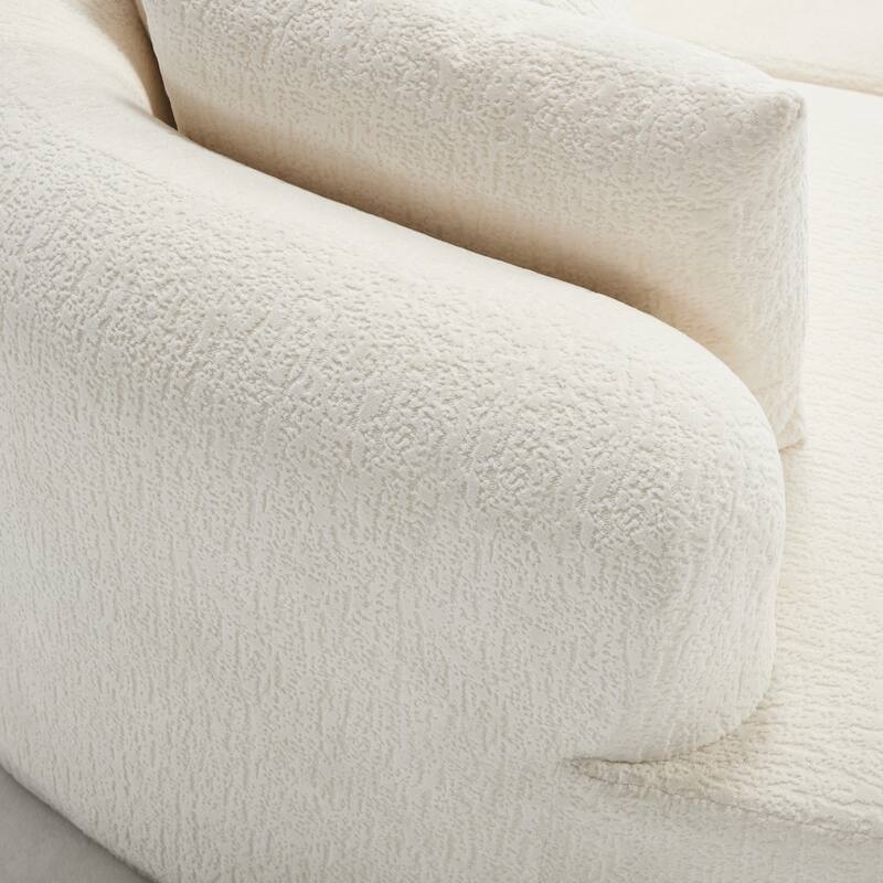 109" Cloud Sectional Couch, Boneless L-Shaped Sofa with Chaise, Corduroy Upholstery, Memory Foam