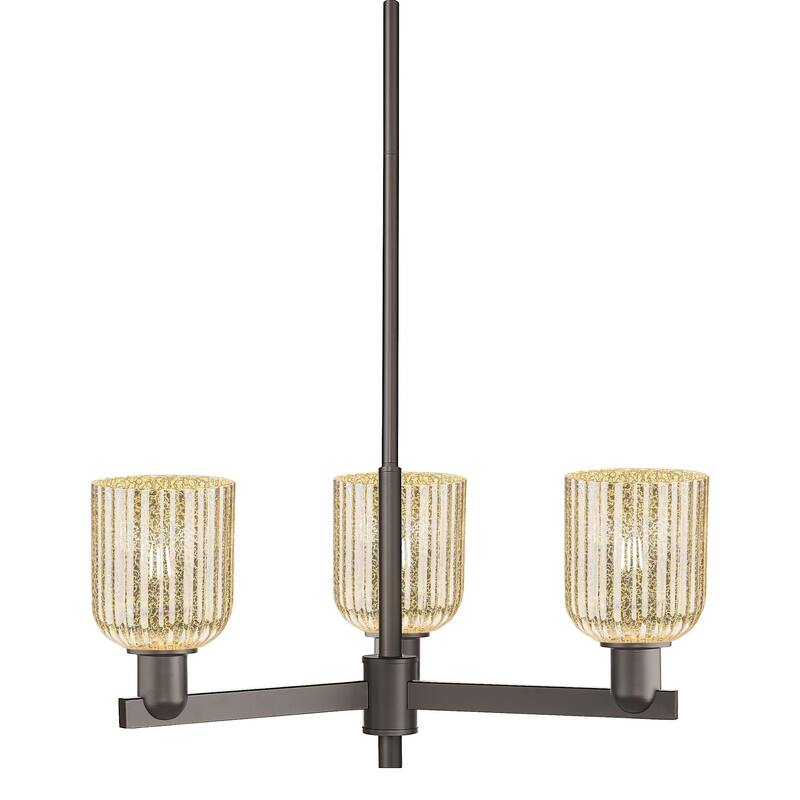 Innovations Lighting 716-3CR-9-18 Bridal Veil Chandelier Bridal Veil 3 - Oil Rubbed Bronze / Mercury