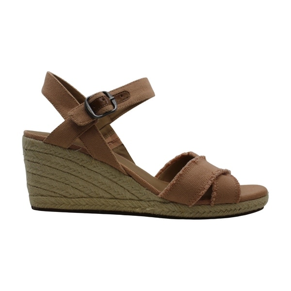 Lucky Brand Womens Margaline Fabric Open Toe Special Occasion Espadrille Sand...