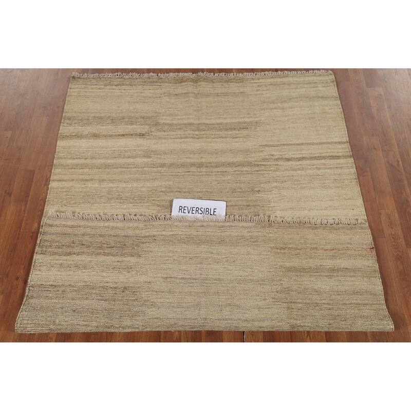 Kilim Persian Vintage Area Rug Flatweave Wool Carpet - 4'11"x 6'7"