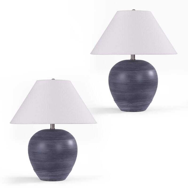 Ceramic Table Lamp with Linen Shade