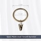 preview thumbnail 2 of 4, InStyleDesign 1-1/4 inch Noise-Canceling Curtain Rings w/Clip (Set of 10)