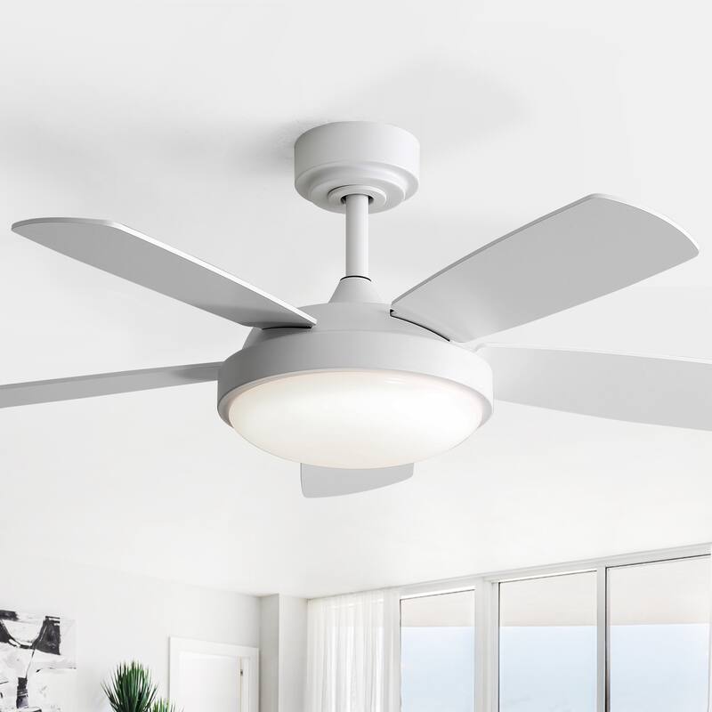 Sofucor 42 Inch Modern Ceiling Fan with Light and Remote,Memory Large LED,Quiet DC Motor,4500CFM High Velocity,ETL/FCC