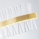 preview thumbnail 9 of 8, 36W Mid-Century Modern Gorgeous Brushed Gold S-Shaped Long Linear Crystal Integrated LED Island Light for Dining Room