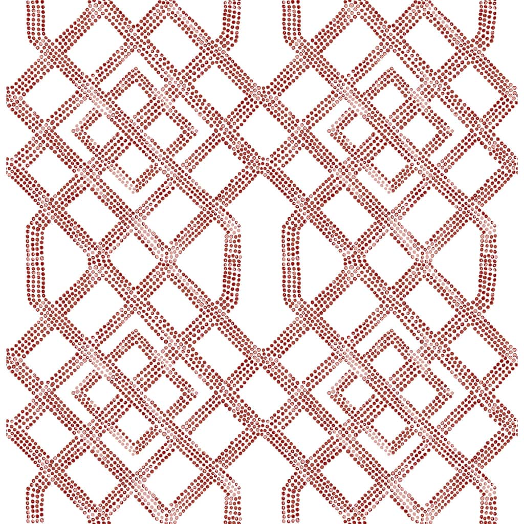 A-Street Prints Traverse Red Trellis Wallpaper
