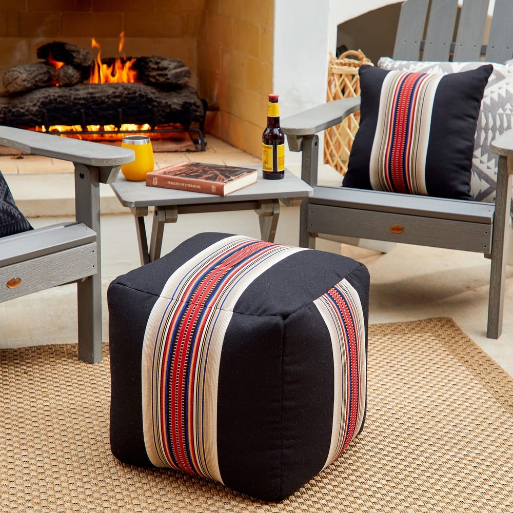 Sorra Home Sunbrella Pendleton Outdoor Bean Pouf