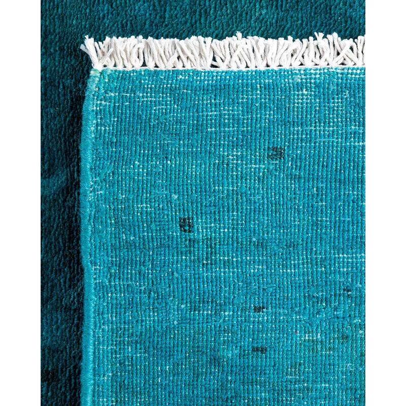 Contemporary Overdyed Wool Hand Knotted Runner - 2' 5" x 14' 3"
