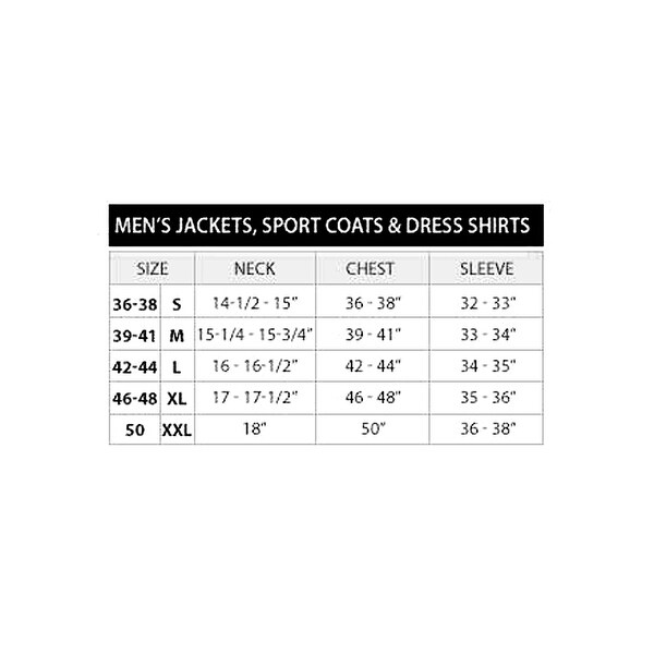 xxl dress shirt size
