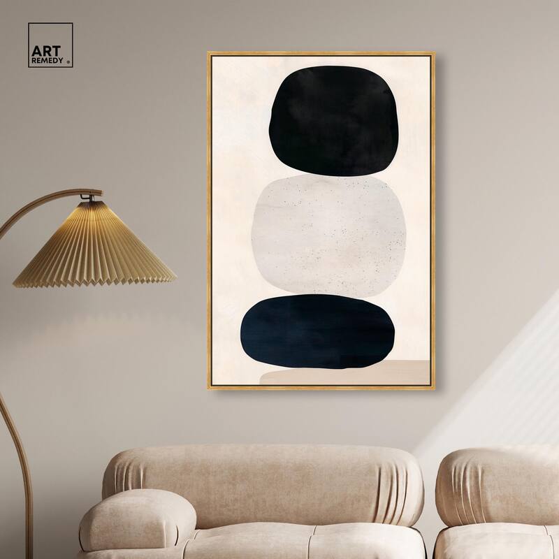 Pebble Pillars I Canvas by Art Remedy