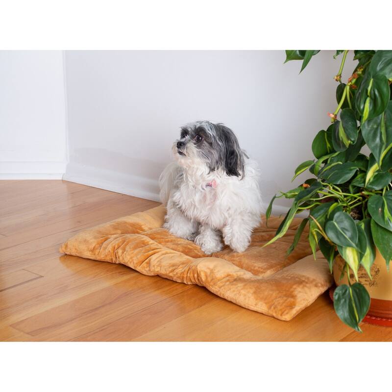 Pet Bed Mat, Dog Crate Soft Pad With Poly Fill Cushion