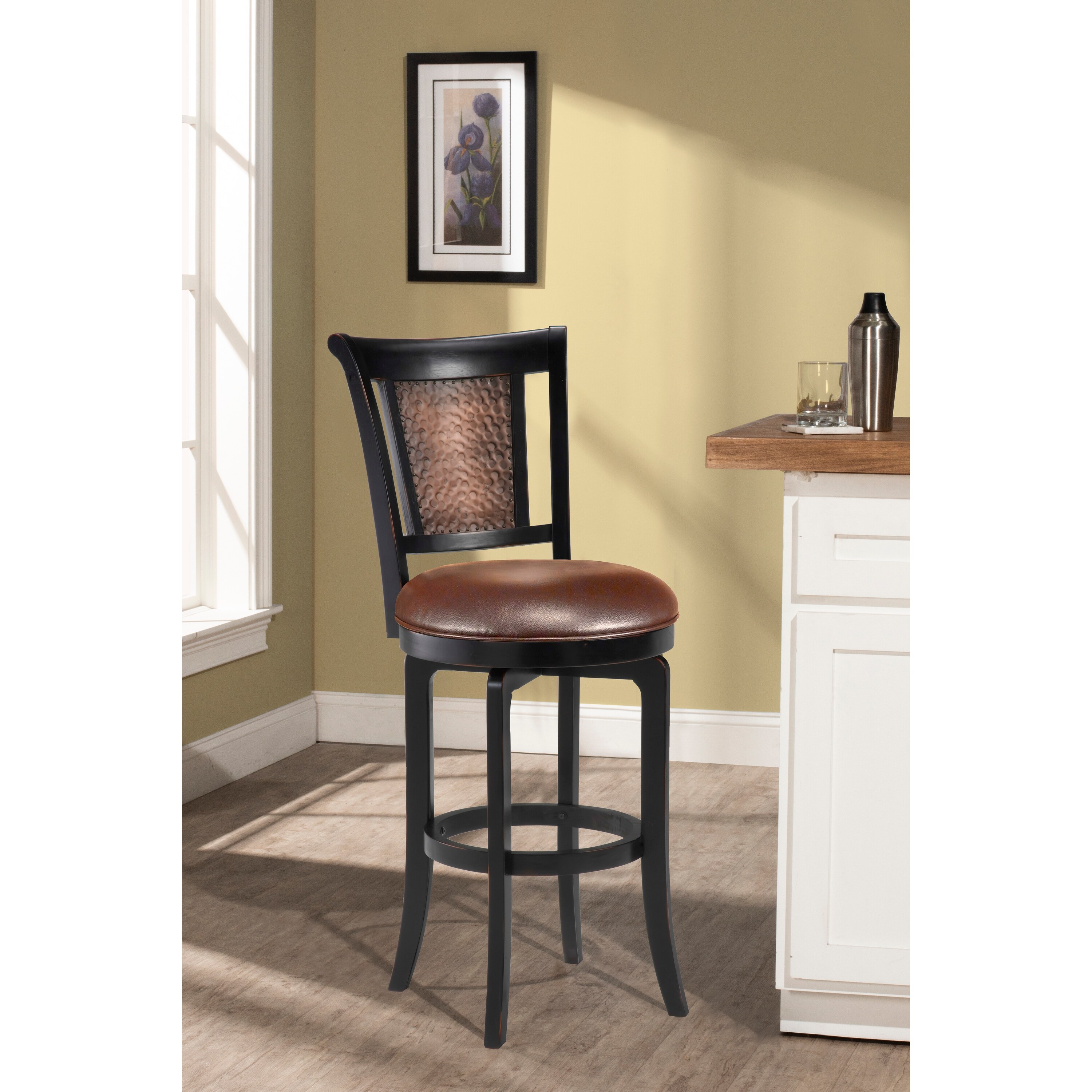 hammered copper bar stools