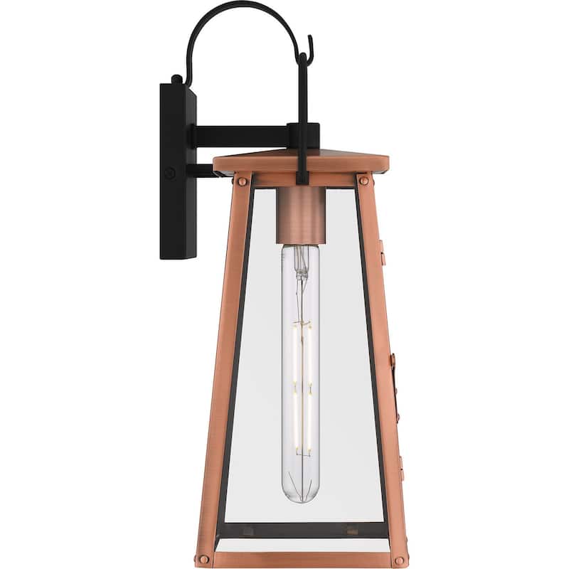 Aged Copper One Light Outdoor Wall Mount from the Carolina Collection
