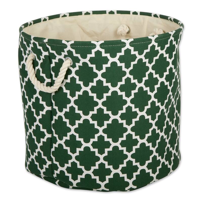 DII Round Lattice Decorative Storage Bin