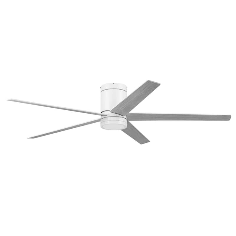 60" Honeywell Graceshire White Indoor Ceiling Fan with LED Light and Remote Control, 6-Speed BLDC Motor