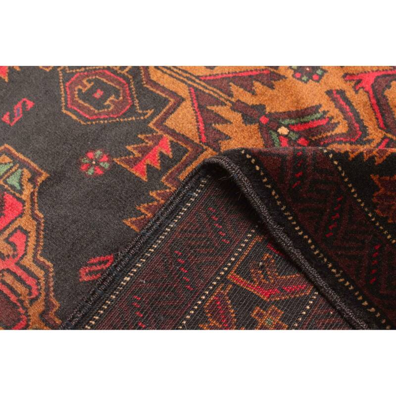 ECARPETGALLERY Hand-knotted Teimani Black Wool Rug - 3'1 x 5'0