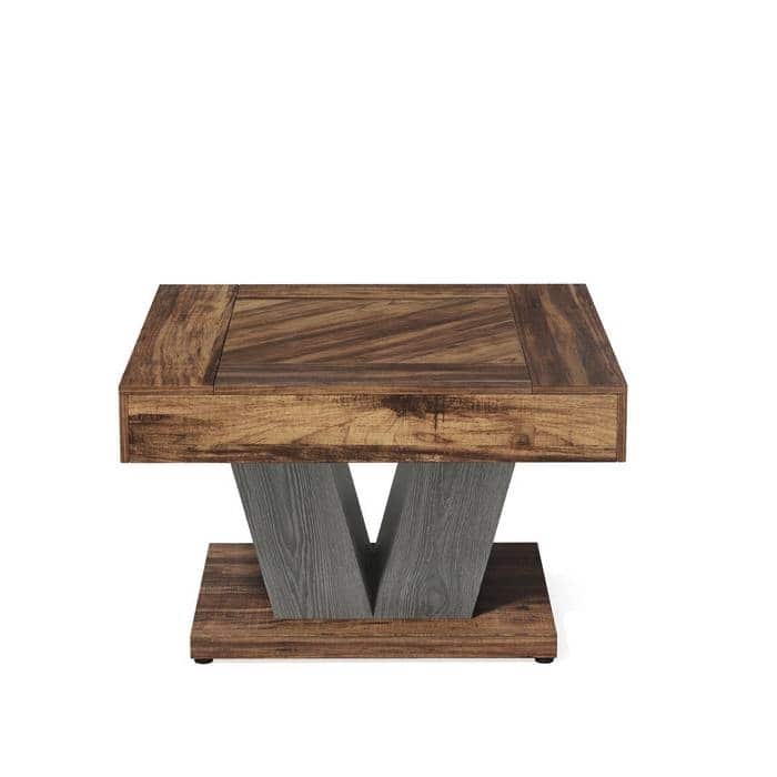 31.5" Engineered Wood Coffee Table with Trendy Crisscross Base for Living Room or Hallway - 31.49"L x 31.49"W x 20.08"H
