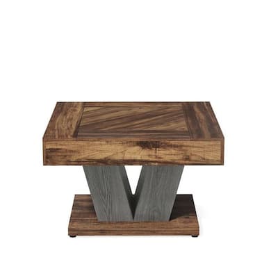 31.5" Engineered Wood Coffee Table with Trendy Crisscross Base for Living Room or Hallway - 31.49"L x 31.49"W x 20.08"H