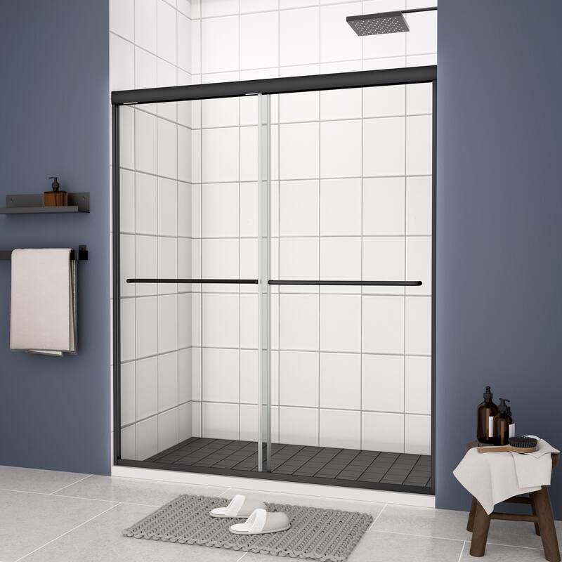 Framed Double Sliding Shower Doors with Stainless Steel Handle