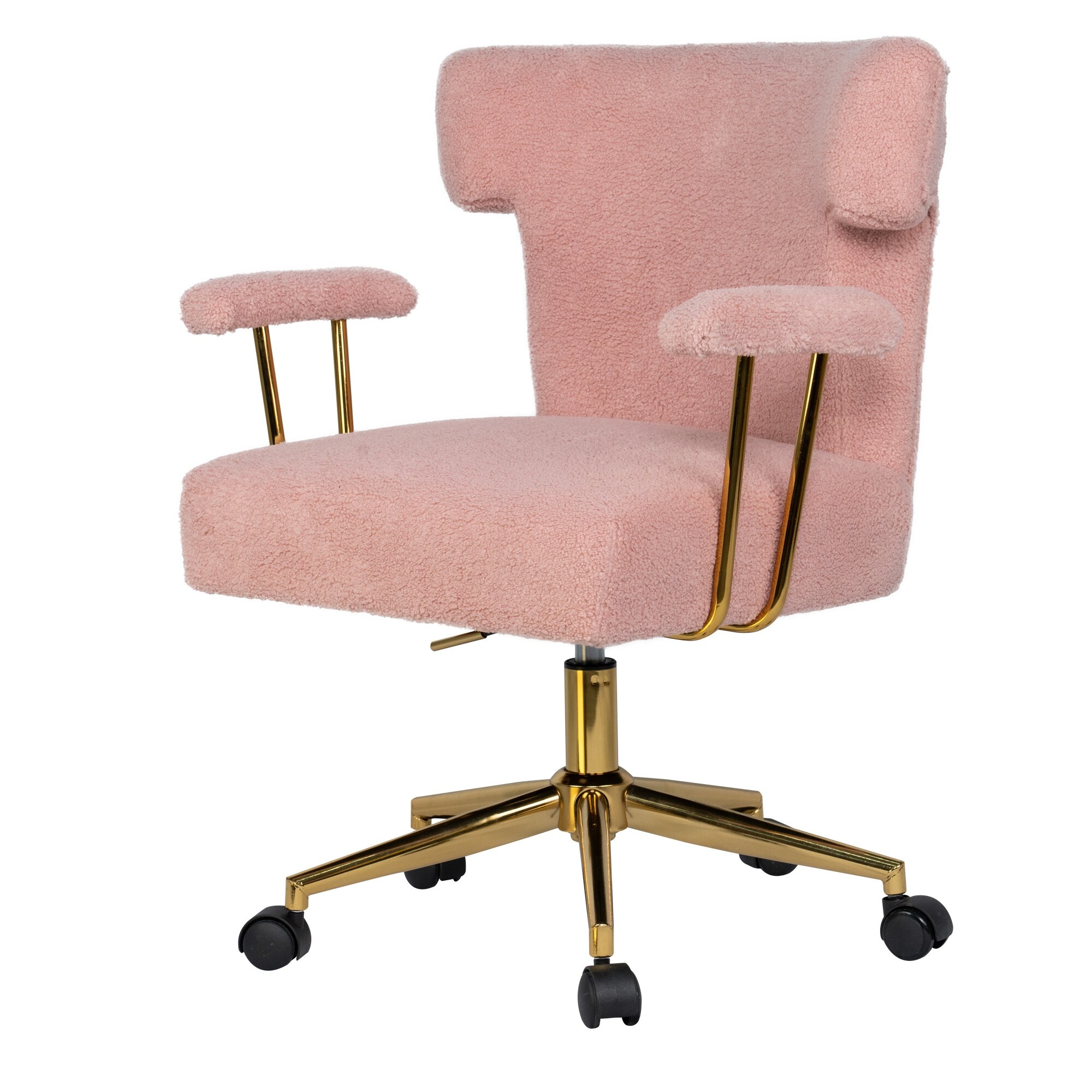 Furry desk chair with discount arms