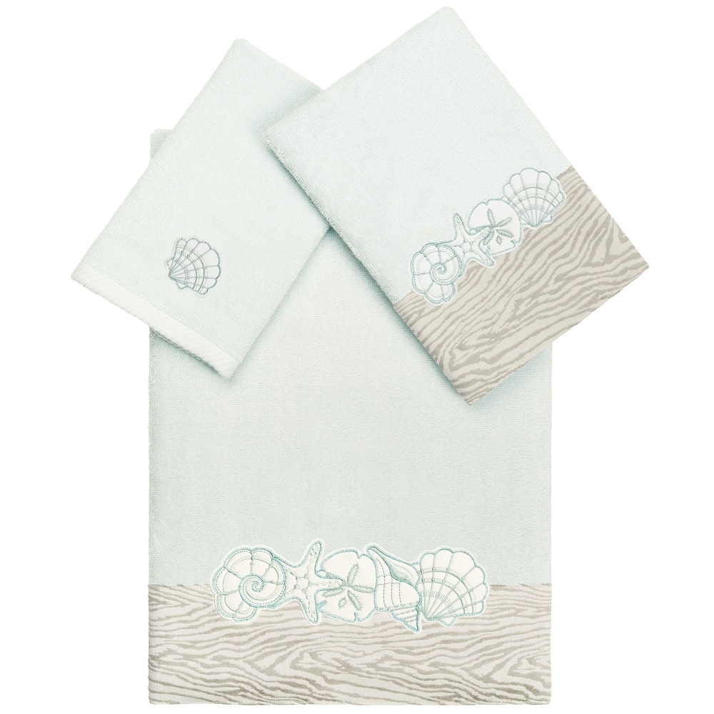 Authentic Hotel and Spa Turkish Cotton Shell Row 3PC Towel Set