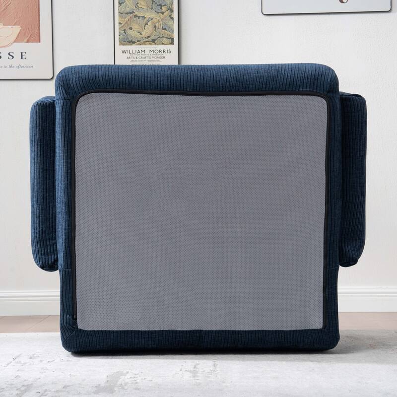 42''W Modern Chenille Upholstered Accent Chair with Deep Seats-No Assembly