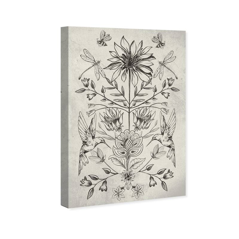 Wynwood Studio Canvas Floral and Botanical Nature Process Gray and Traditional Wall Art Canvas Print