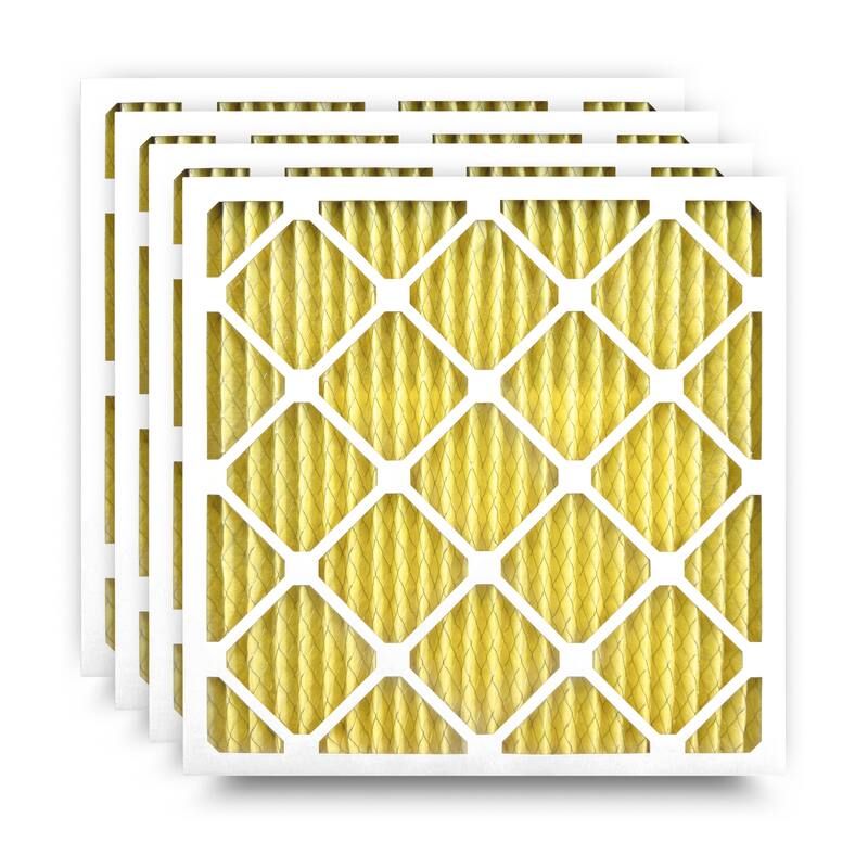 Filter-Monster Pleated HVAC Air Conditioner Furnace Replacement Air Filter - Yellow - 19.5 x 19.5 x .75 inches