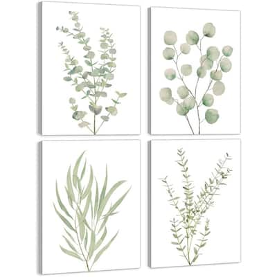 Wall Art, Sage Green Eucalyptus Leaf Prints