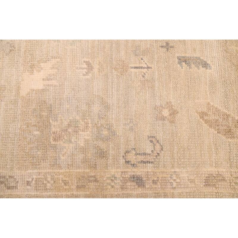 ECARPETGALLERY Hand-knotted Kavya Oushak Light Khaki Wool Rug - 9'9 x 13'6
