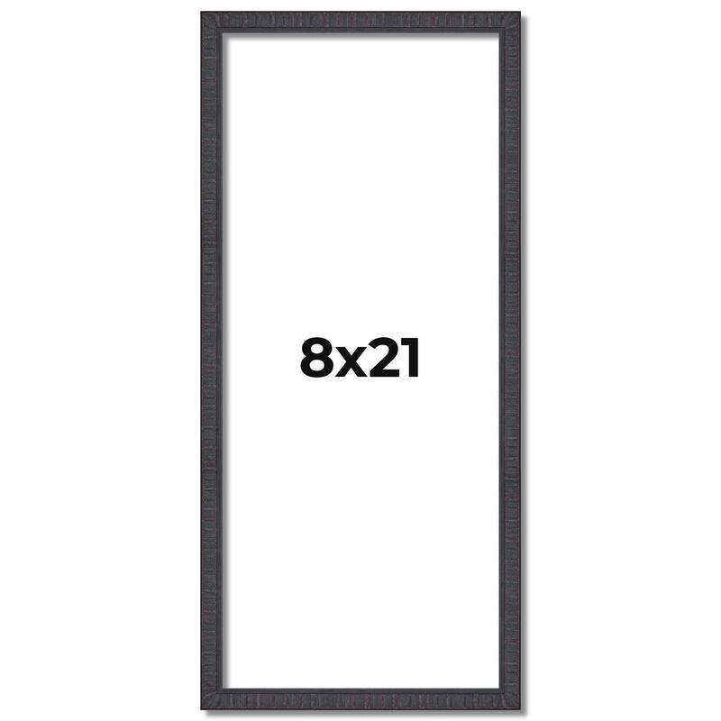 8x21 Frame Brown Picture Frame - Complete Modern Photo Frame Includes