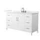 Option White / Giotto Quartz Top / Matte Black Hardware