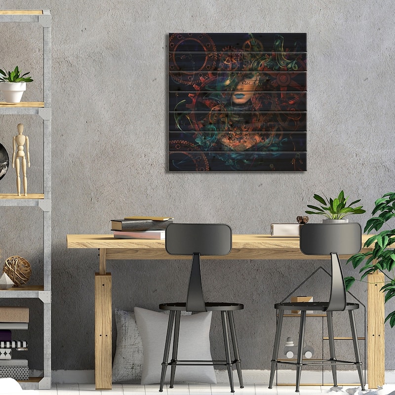 Reincarnation Print On Wood by Natalia Simongulashvili - Multi-Color