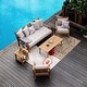 preview thumbnail 5 of 6, Cambridge Casual Chara Teak Patio Lounge Chair with Cushion