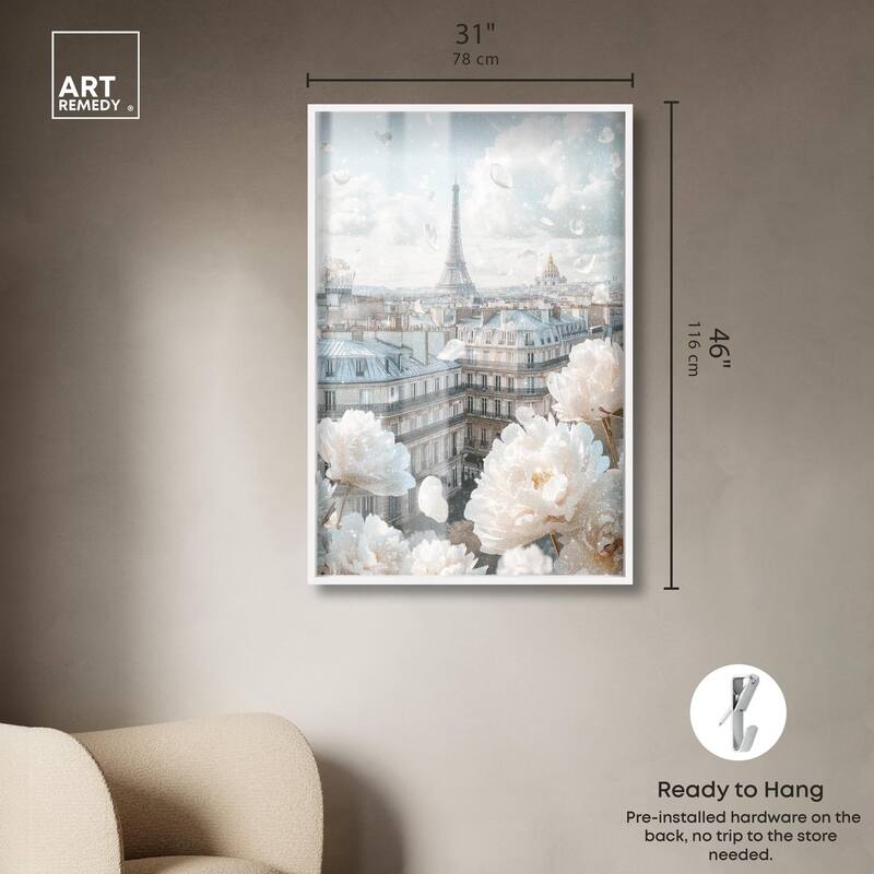 Peonies Over Paris Shadowbox by Art Remedy