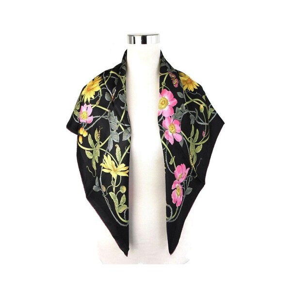 large black silk scarf
