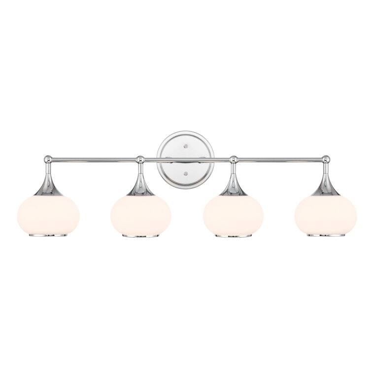 Acroma Aged Brass/Polished Chrome Finish Modern Globe Vanity Light