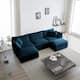 Option Blue 3-Seater Sofa+Ottomans*2